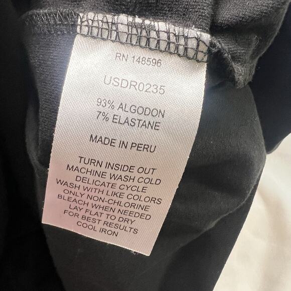 Universal Standard Misa Dress Size S (14-16) Black Short Sleeve Tie Front - Picture 13 of 15